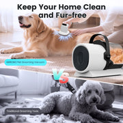 Dog Grooming Kit, 7 Grooming Tools, Pet Grooming Vacuum, Dog Clippers Kit, Low Noise, PG80PLUS