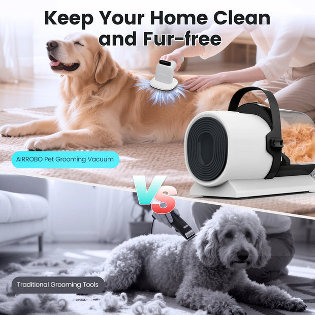 Dog Grooming Kit, 7 Grooming Tools, Pet Grooming Vacuum, Dog Clippers Kit, Low Noise, PG80PLUS